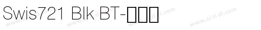 Swis721 BIk BT字体转换